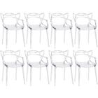 Kit - 8 X Cadeiras Masters - Allegra - Incolor - Transparente
