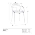 Kit - 8 X Cadeiras Masters - Allegra - Incolor - Transparente
