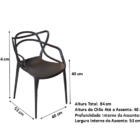 Kit - 8 X Cadeiras Masters Allegra - Preto