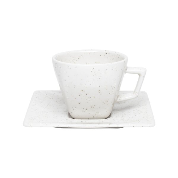 Kit 8 Xícaras Cafezinho Quartier Flocos Oxford® Porcelana 75ml