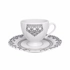 Kit 8 Xícaras Cafézinho Soleil Henna Oxford® Porcelana Estamp