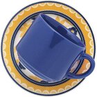 Kit 8 Xícaras Com Pires Donna Giardino Oxford Cerâmica 200ml