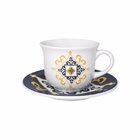 Kit 8 Xícaras Com Pires Floreal São Luís Oxford® Cerâmica 200