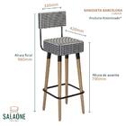 Kit 8 banquetas Barcelona Alta 70cm - Salaone