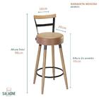 Kit 8 banquetas Moscou Alta 70cm - Salaone
