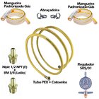Kit 8m Tubo Pex Gás Multicamadas 16mm + Conexões Completa