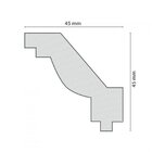 Kit 90m Linear Roda Teto Perfil De Poliestireno Jo   Branco