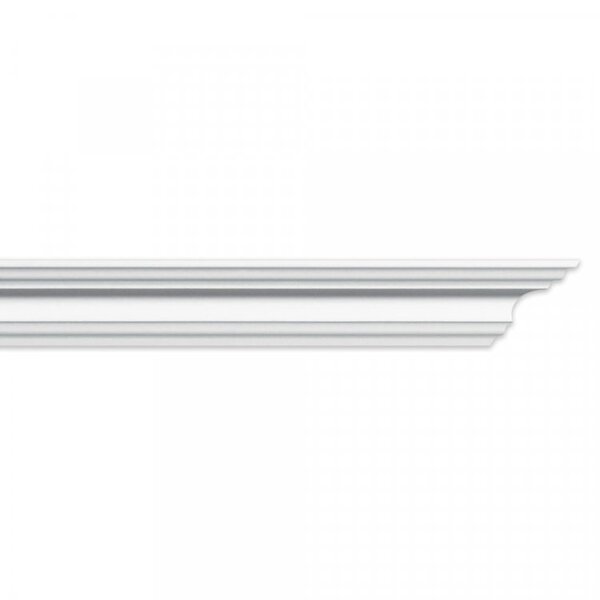 Kit 90m Linear Roda Teto Perfil De Poliestireno K35   Branco