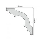 Kit 90m Linear Roda Teto Perfil De Poliestireno K80   Branco