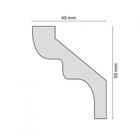 Kit 90m Linear Roda Teto Perfil De Poliestireno S50 Branco