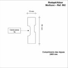 Kit 96m Linear Guarnição Mdf 502 15mmx5cm Branco