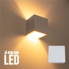 Kit 9 Arandela 2 Fachos Slim Branca + LED G9 5w 3000K Bivolt