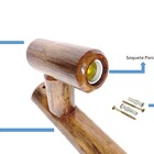 Kit 9 Arandelas Em Madeira Rústica