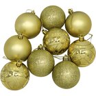 Kit 9 Bolas Natal Enfeite Estrela Árvore Natal Dourada 60mm