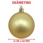 Kit 9 Bolas Natal Enfeite Estrela Árvore Natal Dourada 60mm