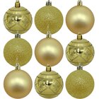 Kit 9 Bolas Natal Enfeite Estrela Árvore Natal Dourada 60mm