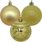 Kit 9 Bolas Natal Enfeite Estrela Árvore Natal Dourada 60mm