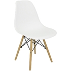 Kit 9 Cadeiras Charles Eames Eiffel Wood Design Branca Branco
