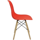 Kit 9 Cadeiras Charles Eames Eiffel Wood Design Vermelha