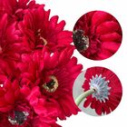 Kit 9 Gérberas Artificiais Vermelha Realista Flores Decorativ