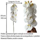 Kit 9 Hastes De Orquídea Artificial Flor Branca Com Miolos Am