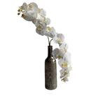 Kit 9 Hastes De Orquídea Artificial Flor Branca Com Miolos Am