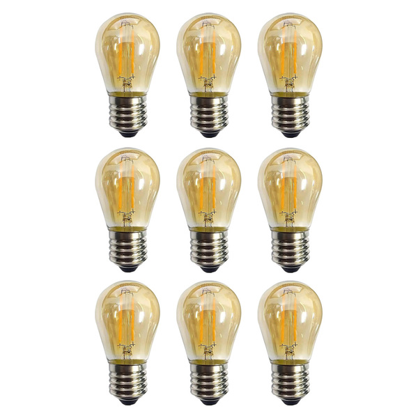 Kit 9 Lâmpada Led Filamento G45 2w 2200k Retrô Vintage Delis