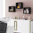 Kit 9 Nichos Organizador 30x30cm Preto - Gran Belo (fdl)