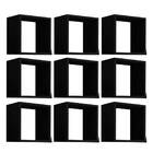 Kit 9 Nichos Organizador 30x30cm Preto - Gran Belo (fdl)