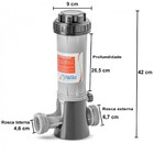 Kit 9 Pastilhas De Cloro + Clorador Dosador Automatico Para P