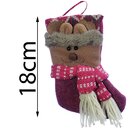 Kit 9 Peças Decoração Natal Bota Meia Rena Papai Noel Boneco