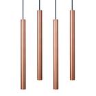 Kit 9 Pendente Luminária Tubo Cobre Escovado 50 Cm + Lâmpada