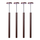 Kit 9 Pendente Luminária Tubo Marrom 50 Cm