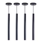 Kit 9 Pendente Luminária Tubo Preto 50 Cm