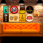 Kit 9 Placas Decorativas Cervejas Bebidas Vintage Mdf