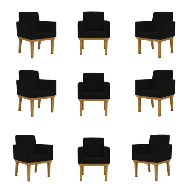 Kit 9 Poltronas Decorativa Reforçada Oferta - Balaqui Decor P
