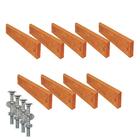 Kit 9 Réguas Pé De Banco Madeira Acabada Verniz 150x5 5x2cm