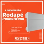 Kit 9 Rodapé Frisado De Poliestireno 7cm Altura X 2,4 Metros