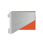 Kit 9 Rodapé Frisado De Poliestireno 7cm Altura X 2,4 Metros