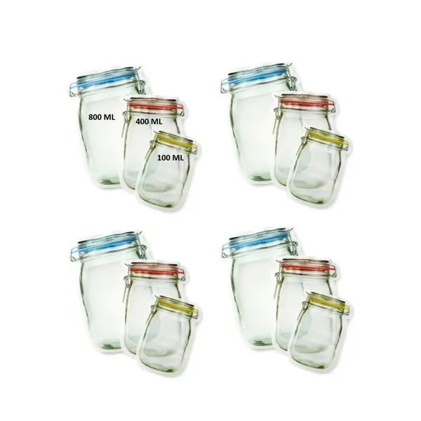 Kit 9 Sacos Zip Lock Hermético Reutizável - Clink