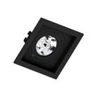 Kit 9 Spot Embutir Quadrado Recuado Ar70 Preto + Lâmpada Led