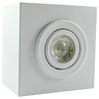 Kit 9 Spot Plafon Sobrepor Box Quadrado Mr16 Branco + Led 7w