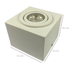 Kit 9 Spot Plafon Sobrepor Box Quadrado Par20 Branco + Led 7w