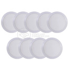 Kit 9 Un - Plafon Painel Led Redondo De Embutir Slim Luz Fria