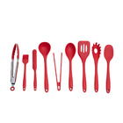 Kit 9 Utensílios De Cozinha De Silicone Completo Multiuso - O