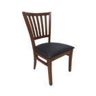 Kit  2 Cadeiras De Jantar Em Madeira Maciça  Estofada Preto