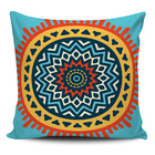 Kit  3 Almofadas Decorativas Mandala Azul 45x45 C/enchimento