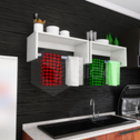 Kit (c/ 2 Unidades) Araras Roupas Cabideiro Prateleira Cm Mdp