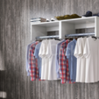 Kit (c/ 2 Unidades) Cabideiros De Parede Arara Quarto Closet