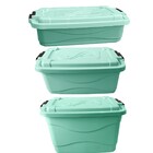 Kit  Caixas Plástica Organizadora 50l 34l 23l Verde Original